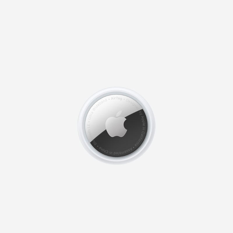 Close-up of the Apple AirTag 4-Pack - Lightweight and durable tracking tags